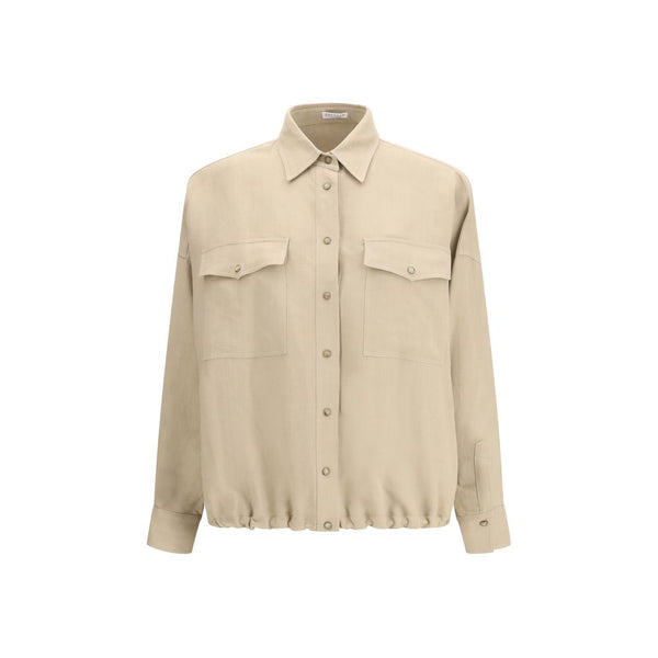 Beige Viscose Blouse