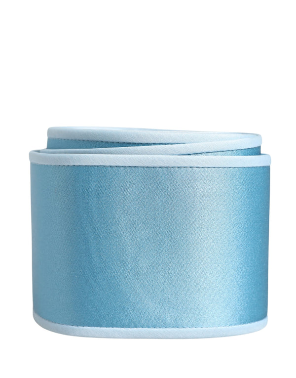 Light Blue Silk Satin Waist Women Cintura Belt