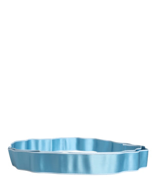 Light Blue Silk Satin Waist Women Cintura Belt