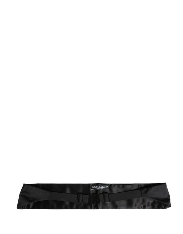Black 100% Silk Women Wide Waist Cummerbund