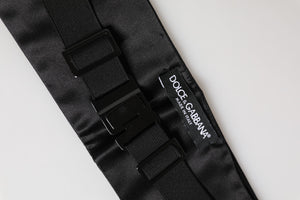 Black 100% Silk Women Wide Waist Cummerbund