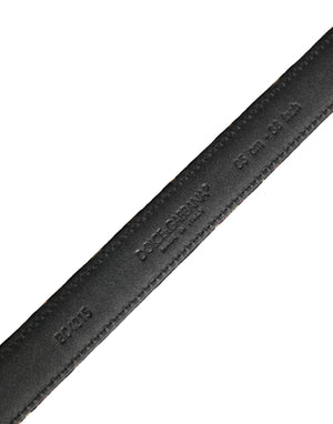 Multicolor Jacquard Silver Metal Buckle Belt