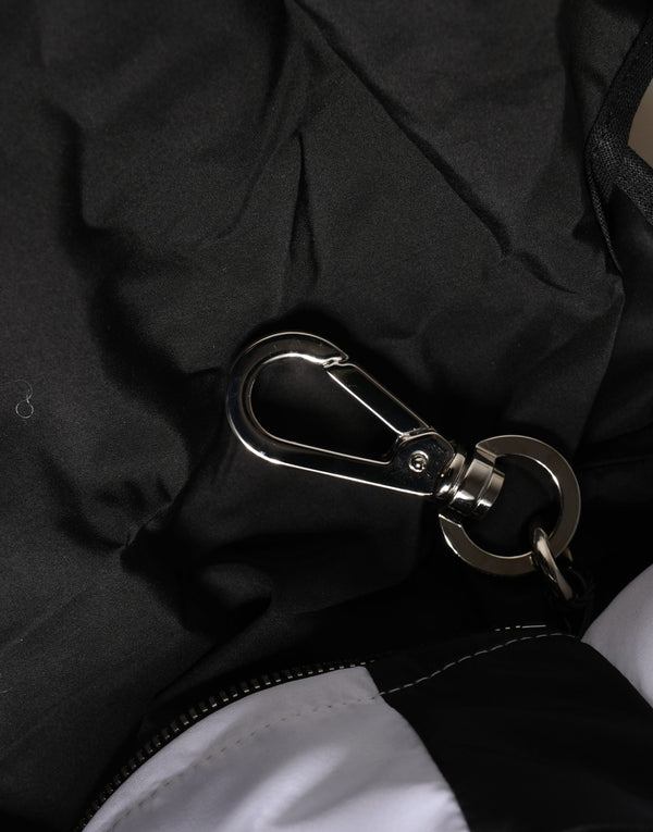 Men Black Polyester Panda Stuffed Ecobag Bag