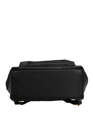 VULCANO Black Nylon #DGFAMILY Embellished Backpack Bag