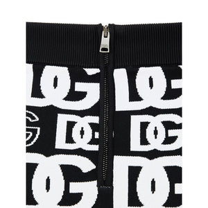 Black Cotton Mini Skirt