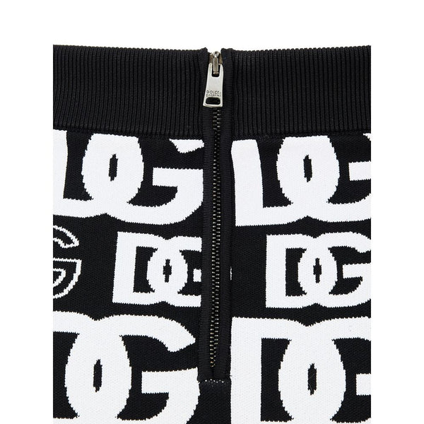 Black Cotton Mini Skirt