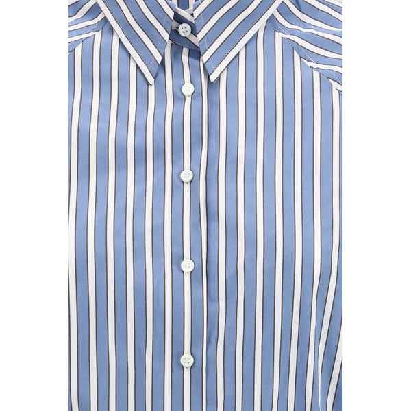 Blue Cotton Pattern Shirt