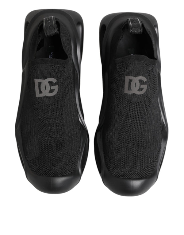 Black Slip On Wave Low Top Sneakers Shoes