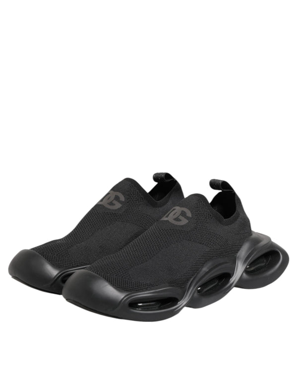 Black Slip On Wave Low Top Sneakers Shoes