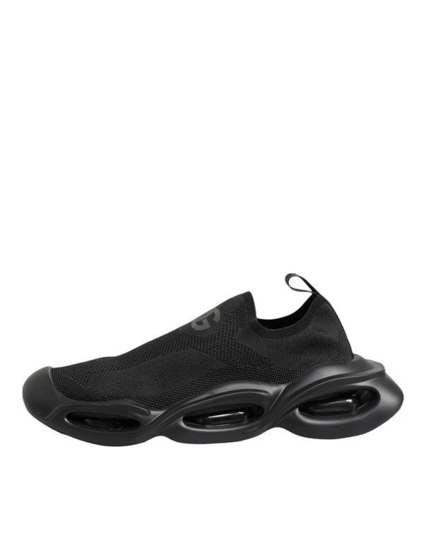 Black Slip On Wave Low Top Sneakers Shoes