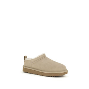Beige Calf Leather Bos Taurus Ankle Boots