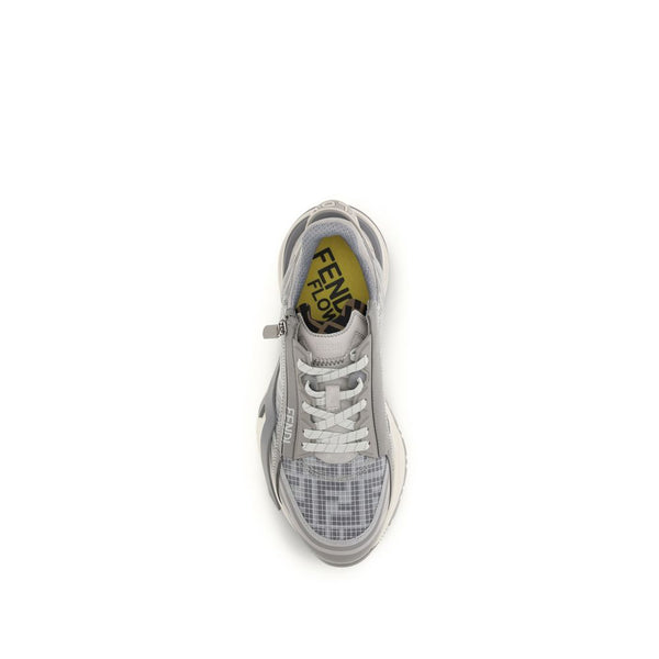 Gray Calf Leather Bos Taurus Athletic Sneakers