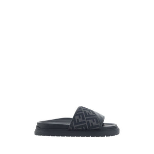 Gray Fabric Sandals