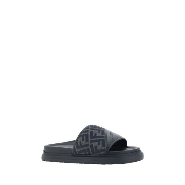 Gray Fabric Sandals
