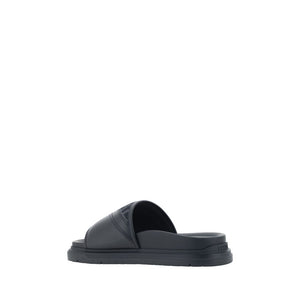 Gray Fabric Sandals