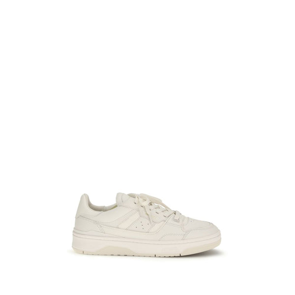Gray Calf Leather Bos Taurus Low Top Sneakers