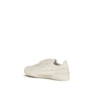 Gray Calf Leather Bos Taurus Low Top Sneakers