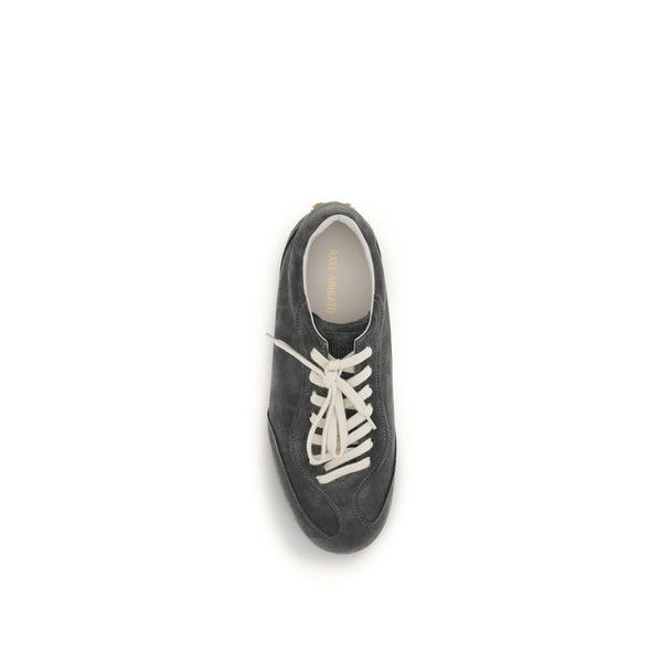 Gray Calf Leather Bos Taurus Low Top Sneakers