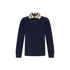 Blue Cotton Polo Shirt