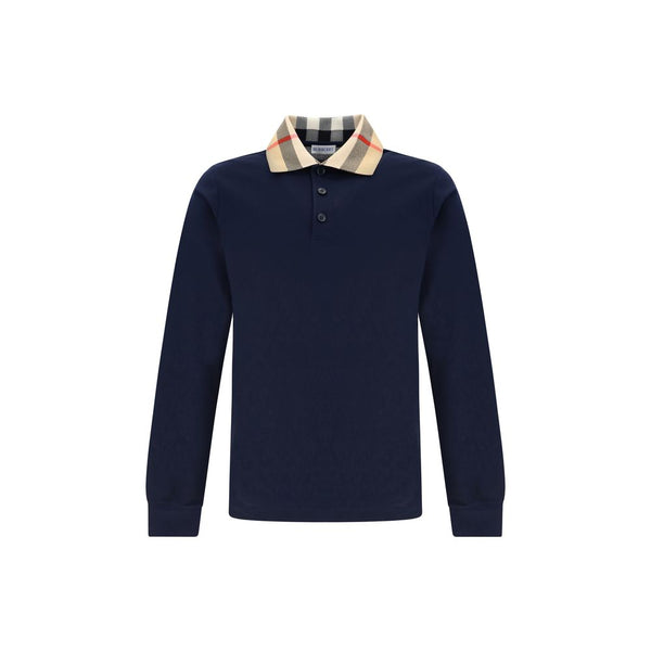 Blue Cotton Polo Shirt