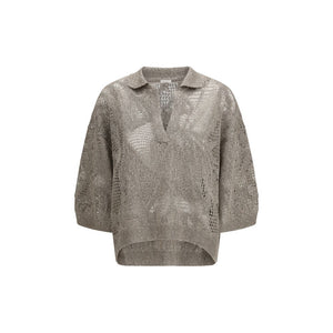 Beige Linen Polo Shirt