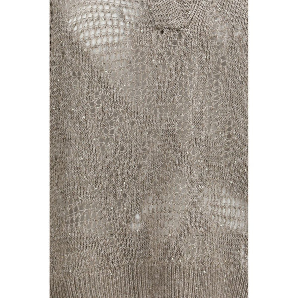 Beige Linen Polo Shirt