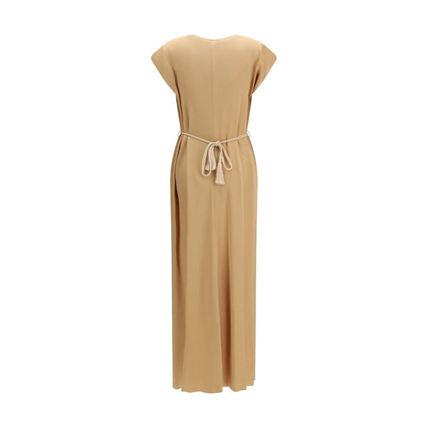 Orange Viscose Casual Dress