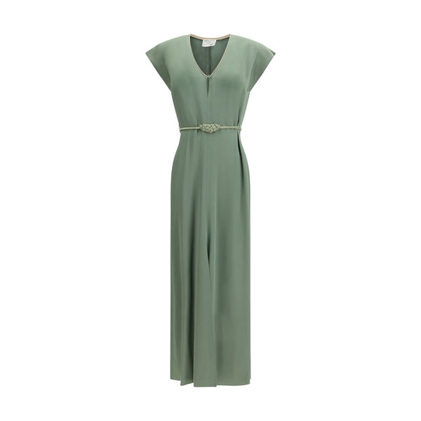 Bicolor Viscose Casual Dress