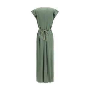 Bicolor Viscose Casual Dress