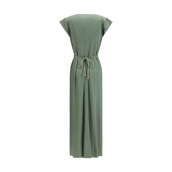 Bicolor Viscose Casual Dress