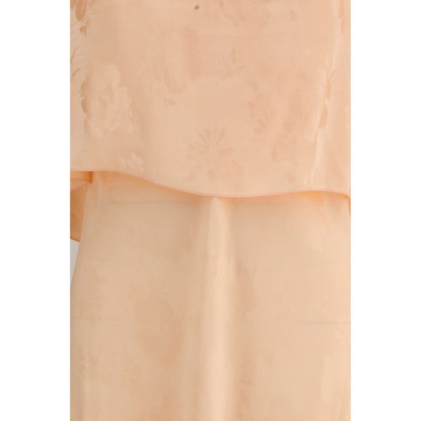 Orange Viscose Casual Dress