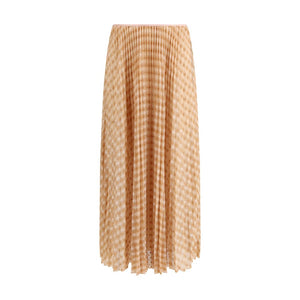 Multicolor Viscose Midi Skirt