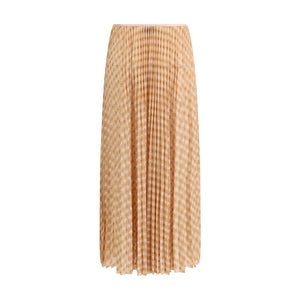 Multicolor Viscose Midi Skirt