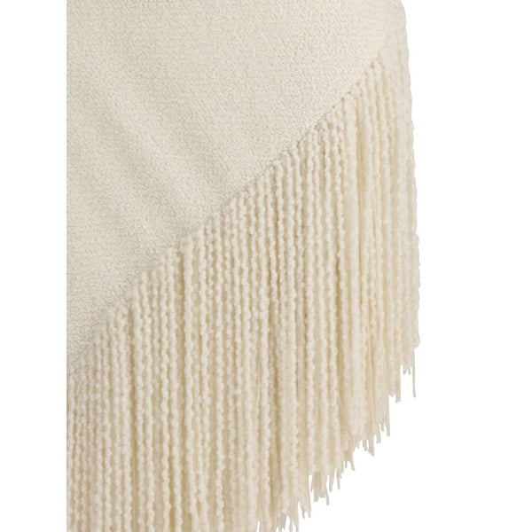 Beige Silk Sleeveles T-Shirt