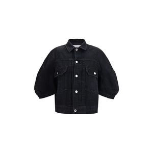 Black Cotton Denim Jacket