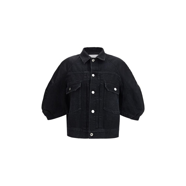 Black Cotton Denim Jacket