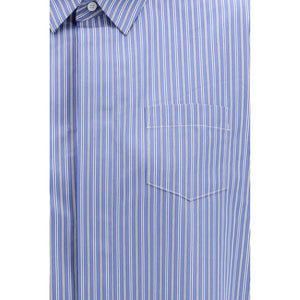 Blue Cotton Pattern Shirt