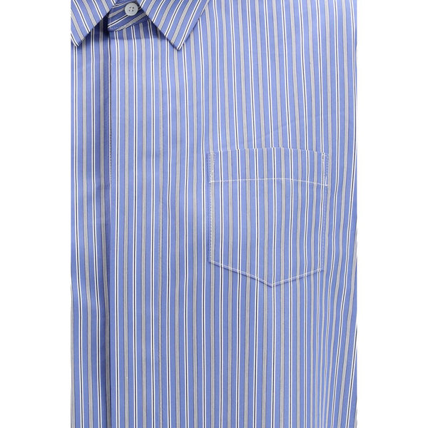 Blue Cotton Pattern Shirt