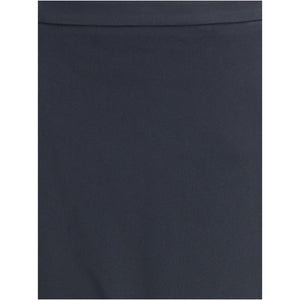Black Viscose Midi Skirt