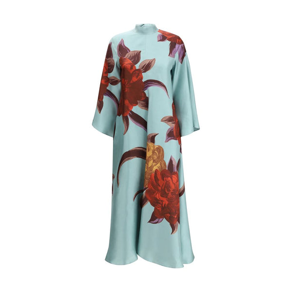 Multicolor Silk Casual Dress