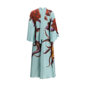 Multicolor Silk Casual Dress