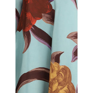 Multicolor Silk Casual Dress