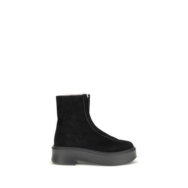 Black Calf Leather Bos Taurus Lace-Up Boots