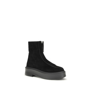 Black Calf Leather Bos Taurus Lace-Up Boots