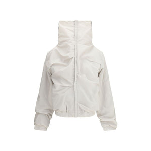 Gray Polyamide Full-Length Jacket