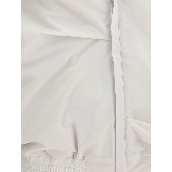 Gray Polyamide Full-Length Jacket