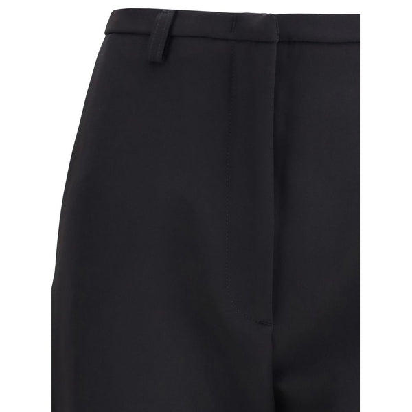Black Polyester Skinny Pants
