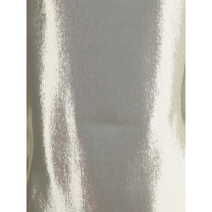 Gold Silk Sleeveles T-Shirt