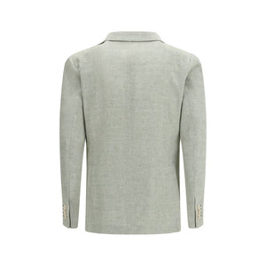 Bicolor Linen Blazer