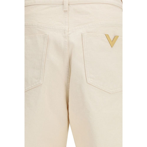 Beige Cotton Jeans Denim